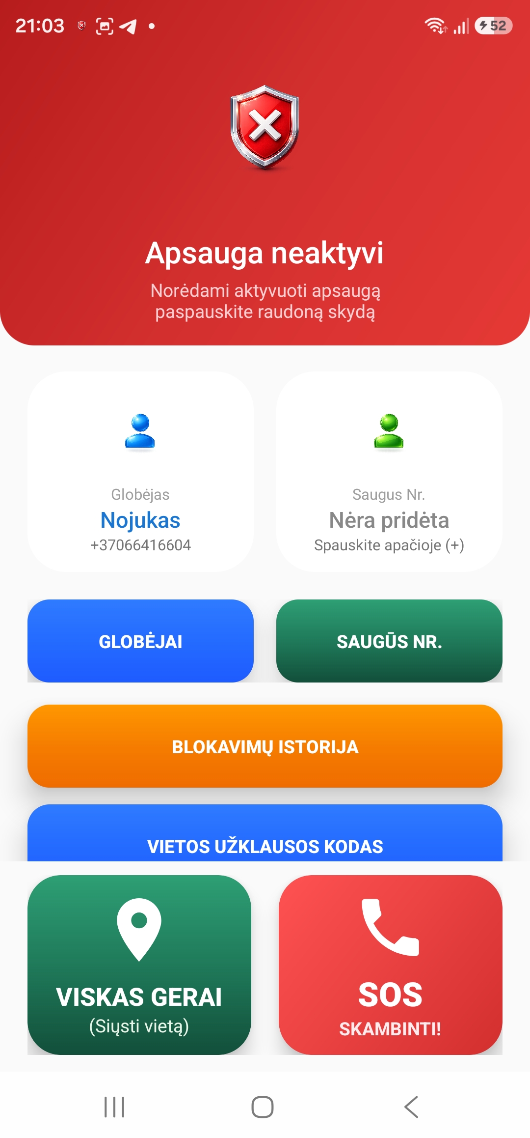 Saugus Senjoras ekranas